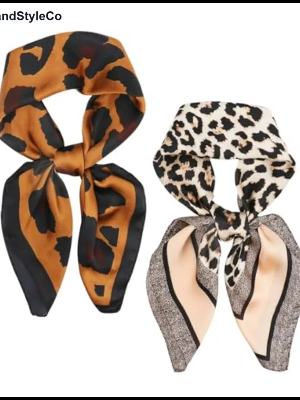 Silk Feeling Square Scarf Head Scarf Neck Scarf Multipurpose Accessory